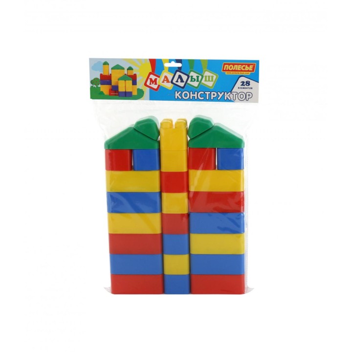 Полесье. Конструктор "Малыш" арт.61782 (28 элементов) (в пакете)