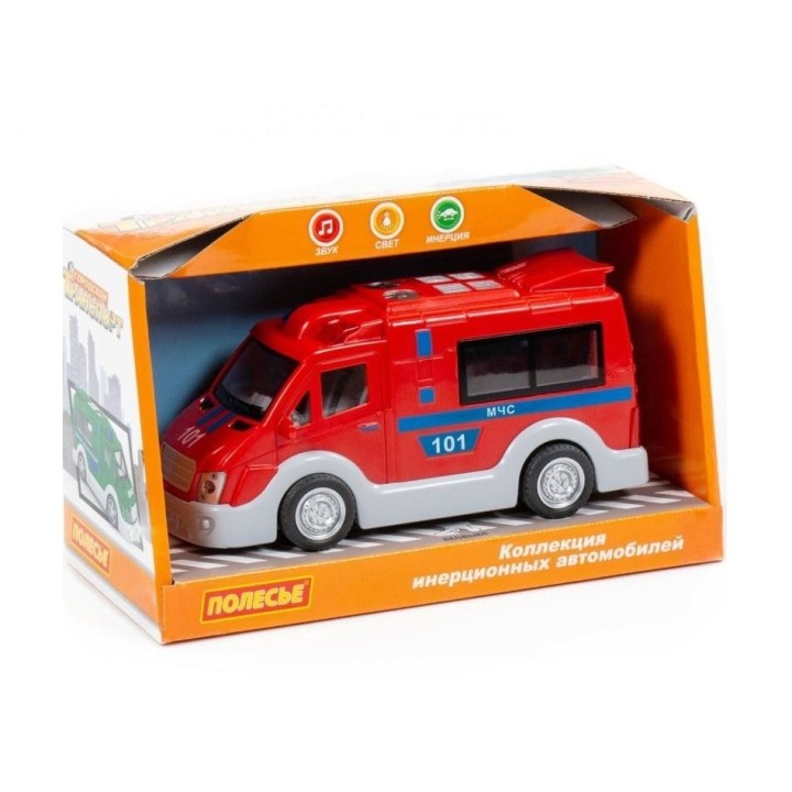 Полесье. Автомобиль инерционный "МЧС" свет, звук (в коробке) арт.79671 /8