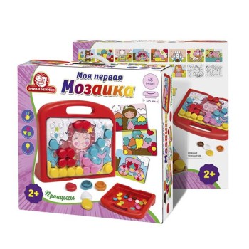 Татой.Моя первая мозаика "Принцессы" (48 фишек, 8 карточек, поле, чемодан) арт.1173