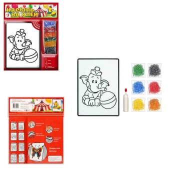 Татой.Набор для творчества "Насыпь на клей. Слоник" тип 3 арт.1111