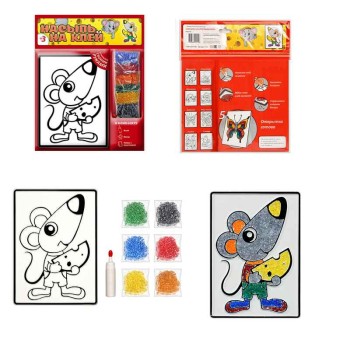 Татой.Набор для творчества "Насыпь на клей. Мышонок" тип 6 арт.1114