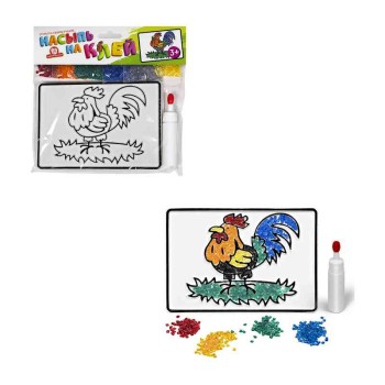 Татой.Набор для творчества "Насыпь на клей. Петух" арт.1137К
