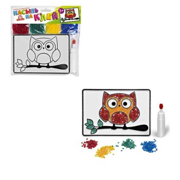 Татой.Набор для творчества "Насыпь на клей. Сова" арт.1142К