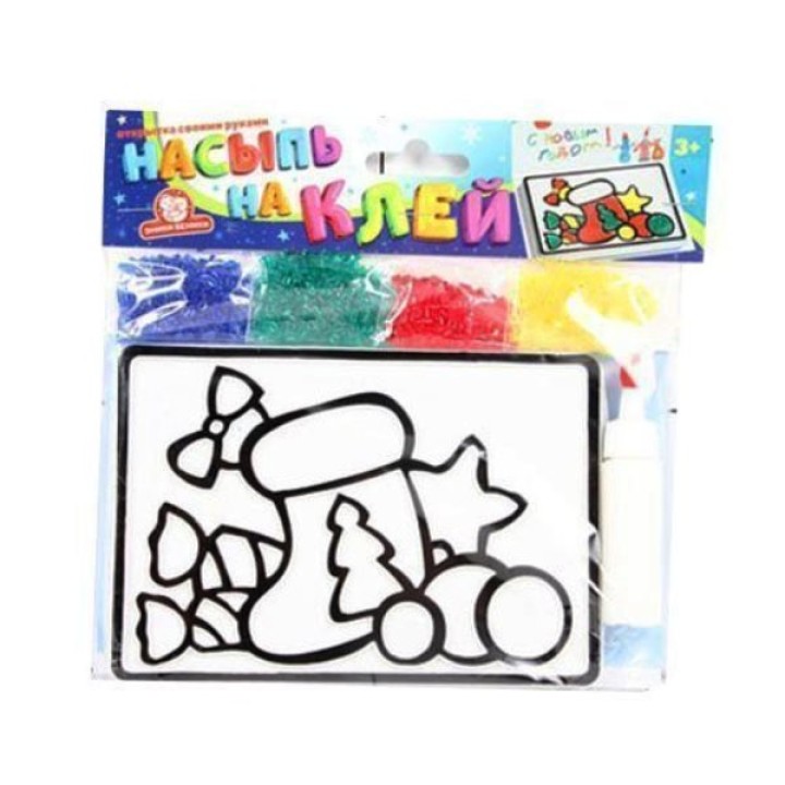 Татой.Набор для творчества "Насыпь на клей. Подарок"арт.1128- 2К