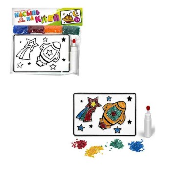 Татой.Набор для творчества "Насыпь на клей. Ракета" арт.1144К