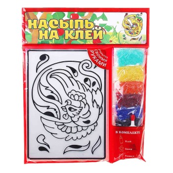 Татой.Набор для творчества "Насыпь на клей. Жар-птица" тип 8 арт.1116
