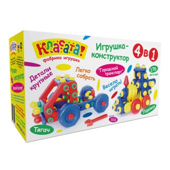 Класата.1213 Конструктор "Городской транспорт" 4 в 1 в коробке (176 дет.) /6