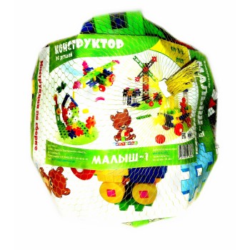 Кострома. Конструктор "Малыш 1" 36 деталей, пластик, в сетке, арт.М-001с