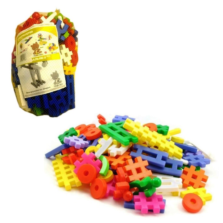 Кострома. Конструктор "Малыш 5" 210 деталей, пластик, в сетке М-005