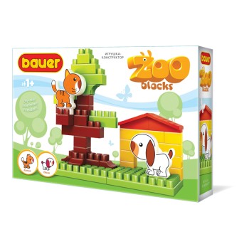 Bauer.585 Зооблокс "Щенок и котенок"