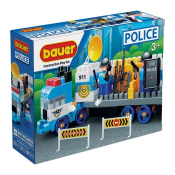 Bauer.630 Конструктор "Полиция" набор "Грузовик с вооруж. и группой быстрого реагир"