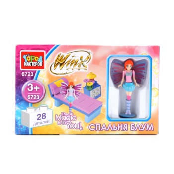 Город мастеров. Конструктор арт.6723-R WINX "Спальня Блум" 28 дет.