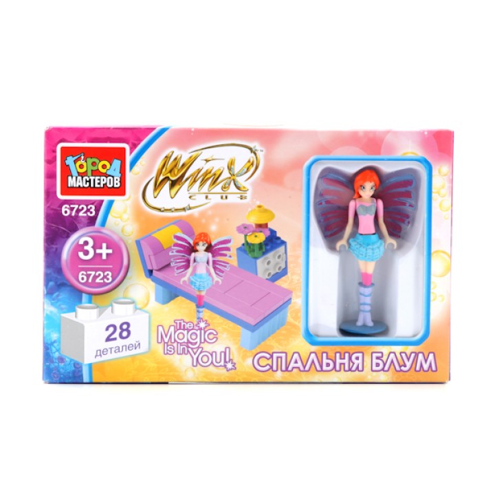 Город мастеров. Конструктор арт.6723-R WINX "Спальня Блум" 28 дет.