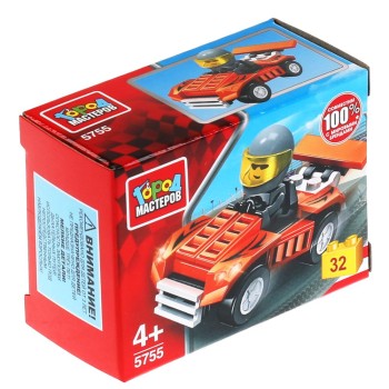 Город мастеров. Конструктор арт.5755-R "Гоночный Болид" 32 дет.