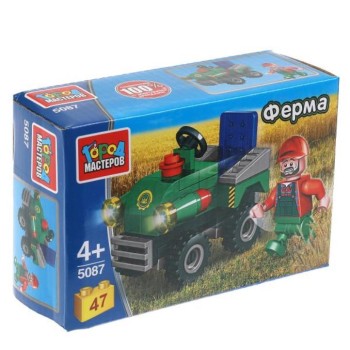 Город мастеров. Конструктор арт.5087-R "Трактор" 47 дет.