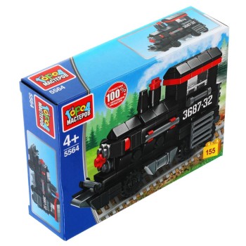 Город мастеров. Конструктор арт.5564-R "Паровоз" 155 дет.