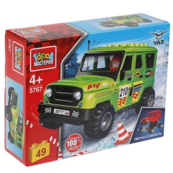 Город мастеров. Конструктор арт.5767-R "UAZ Hunter" Ралли, 49 дет.