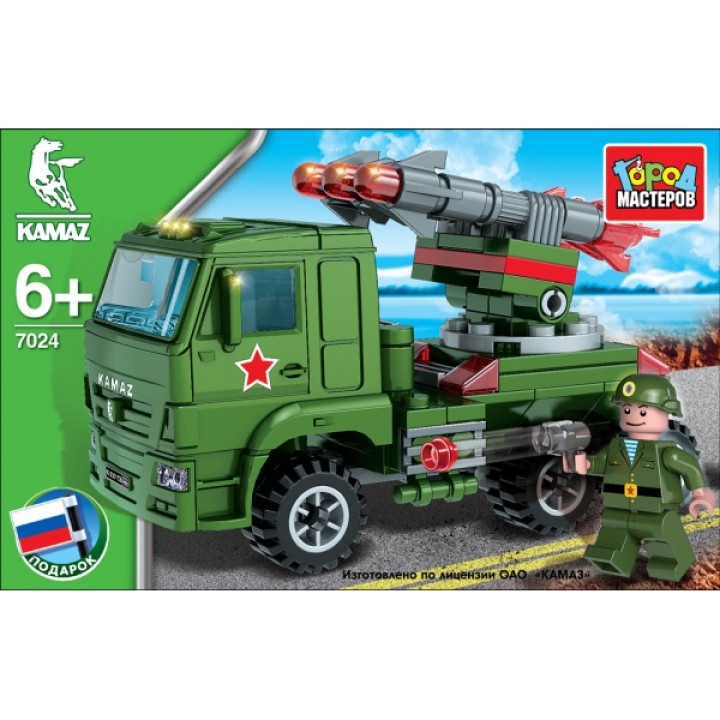 Город мастеров. Конструктор арт.7041-R "Камаз Ракетная установка"