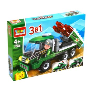 Город мастеров. Конструктор арт.7068-R "Ракетная установка 3в1, с фигуркой", 121 дет.