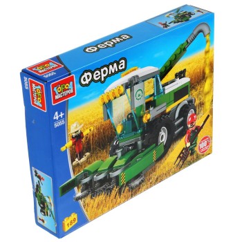 Город мастеров. Конструктор арт.5055-R "Комбайн" с фигуркой 189 дет.