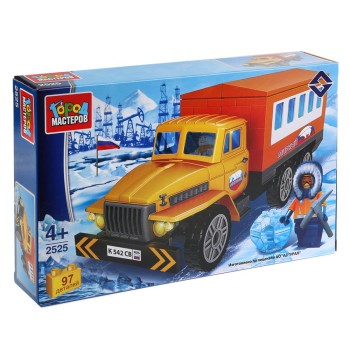 Город мастеров. Конструктор арт.2525-R "Арктика: Урал вахтовка" с фигуркой, 97 дет.