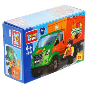 Город мастеров. Конструктор арт.5066-R "Газель: Кунг" 59 дет.