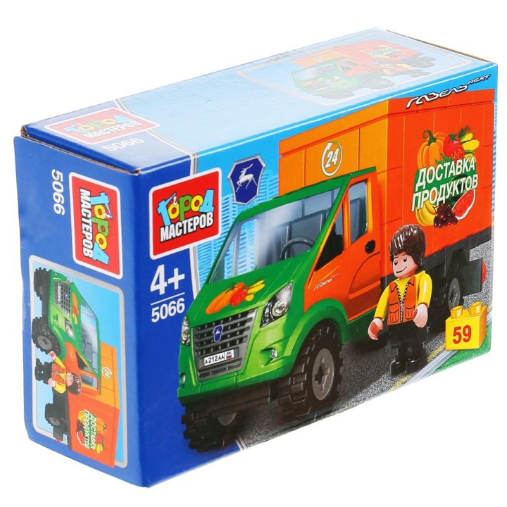 Город мастеров. Конструктор арт.5066-R "Газель: Кунг" 59 дет.