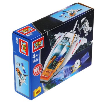 Город мастеров. Конструктор арт.8035-R "Ремонт спутника" с фигуркой, 88 дет.