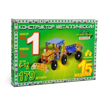 Конструктор "Юный гений №1 цветной" (15 моделей) арт.03020 /6 (РРЦ 783 руб)