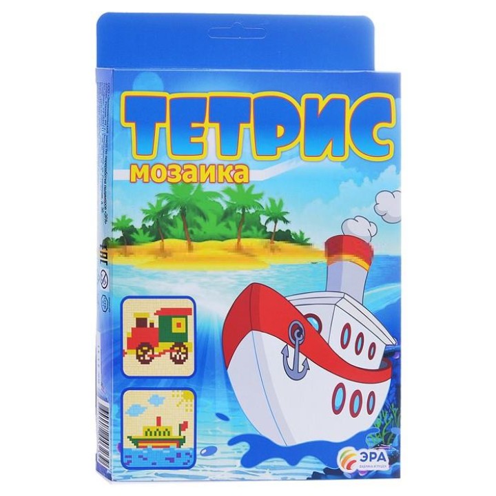 Эра. Тетрис-мозаика "Кораблик и паровоз" арт.C-377