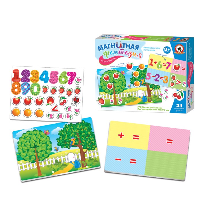 Игра на магнитах "Посчитай-ка" с магнит. полем арт.5402 (Стиль)