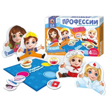 Игра настольная для малышей с объемными фигурками "Профессии" арт.02091 (Стиль)