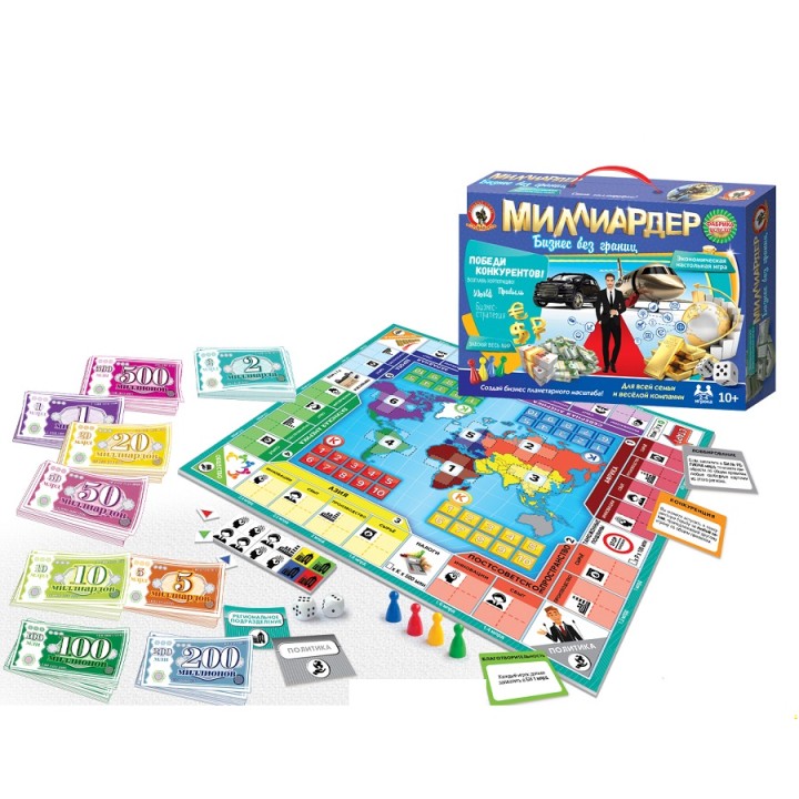 Игра экономическая в чемоданчике "Миллиардер" арт.3502 (Стиль)