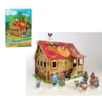 УмБум206-02 "Красная изба" (сборный домик с героями) /12