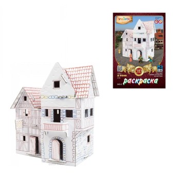 УмБум243-2 "Домик-раскраска из картона Пекарня"