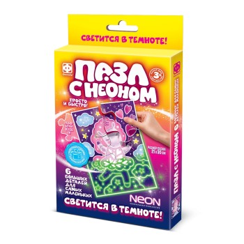 349025 Пазл с неоном "Единорожка"