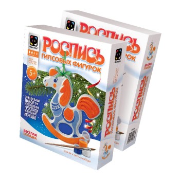 706103 Новый год Роспись гипсовых фигурок "Веселая лошадка"