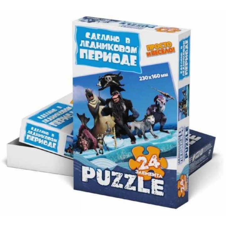 400301-3 / 400307-10 Пазлы 24 эл. "Ледниковый период 4", в кор. (21x14x3,5см.)