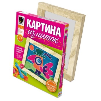 409004 Картина из ниток "Птица" /20
