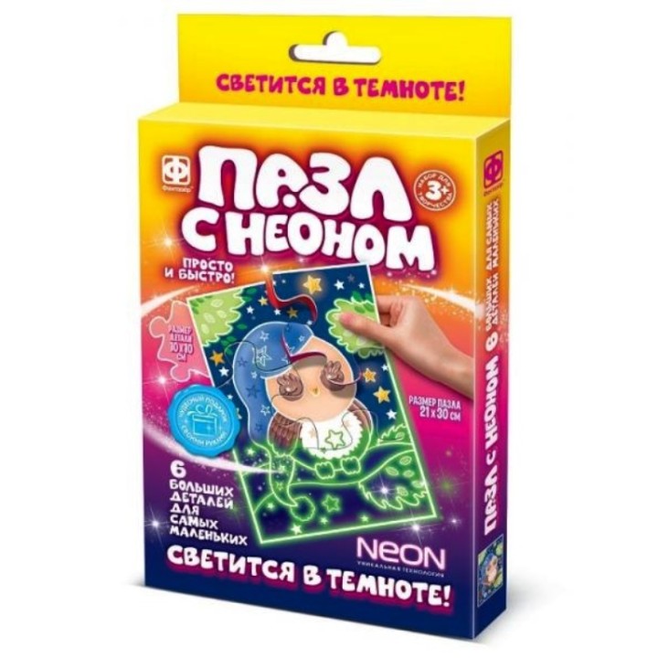 349020 Пазл с неоном "Совенок"