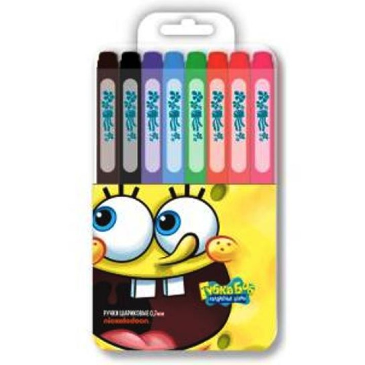 *Центрум. Губка Боб 85217 Набор: ручка шариковая 0,7 мм., карандаш ч/граф.,точилка,ластик)