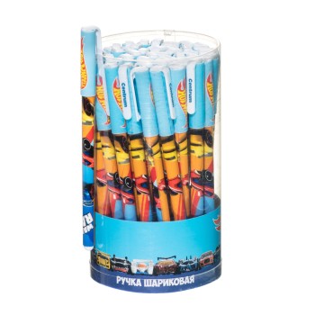 Центрум. Hot Wheels 85964 Ручка шариковая цвет чернил синий, 0.7мм, в друме