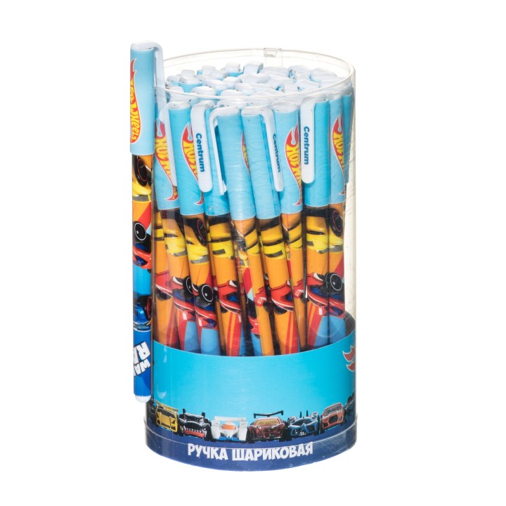 Центрум. Hot Wheels 85964 Ручка шариковая цвет чернил синий, 0.7мм, в друме