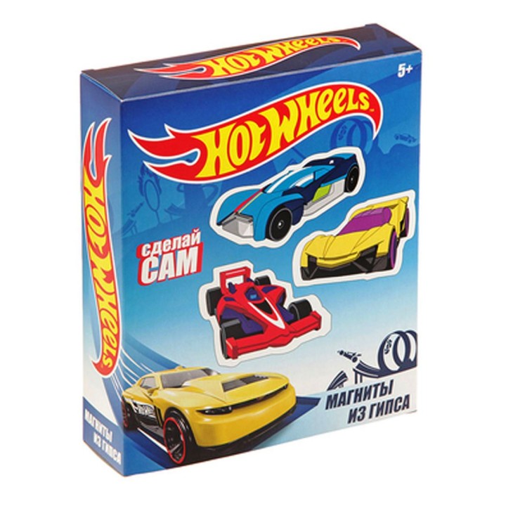 Центрум. Hot Wheels 88557 Магниты из гипса (гипс, краски, кисть, пласт.форма, магнитная лента)