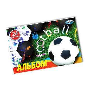 Центрум. 89289 Альбом для рисования "Футбол" 24 листа, на скрепке