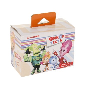 *Центрум. Фиксики 86438 Набор теста для лепки 4 цв. 2-50гр., 2-25гр.