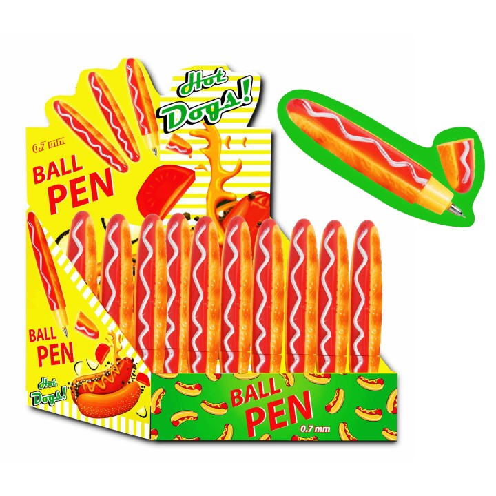 Центрум. 88909 Ручка шариковая "Хот дог" на магните, синие чернила, 0,7мм