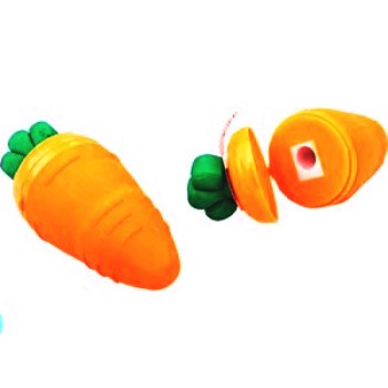 Центрум. 89557 Точилка с ластиком "Морковка" (синтетический каучук) 80x35x35мм в дисплее