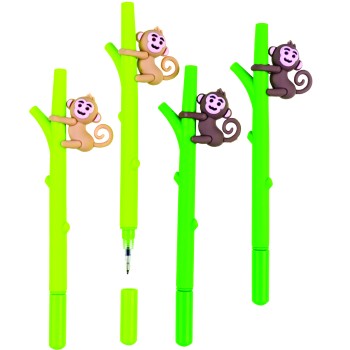 Центрум. 80806 Ручка шариковая "Обезьяна" синие чернила, 0.7мм, цвета ассорти, в дисплее