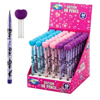 Центрум. 81979 Карандаш "Сердце" сегментный-выдвижной корпус в ассорт